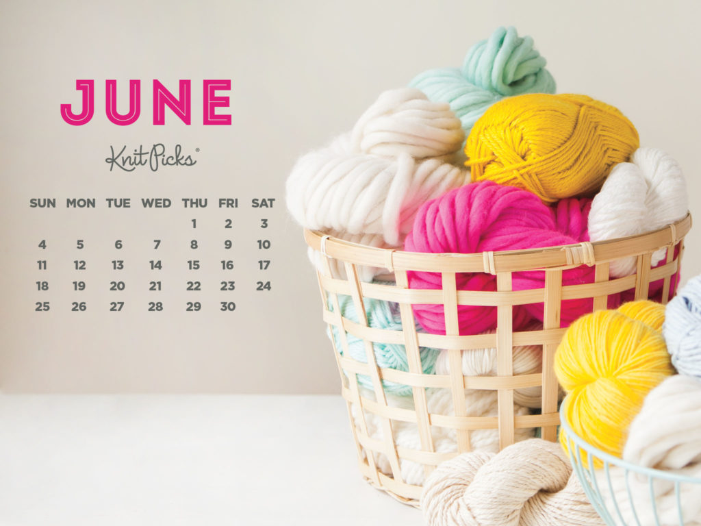 Free Downloadable June Calendar from Knit Picks