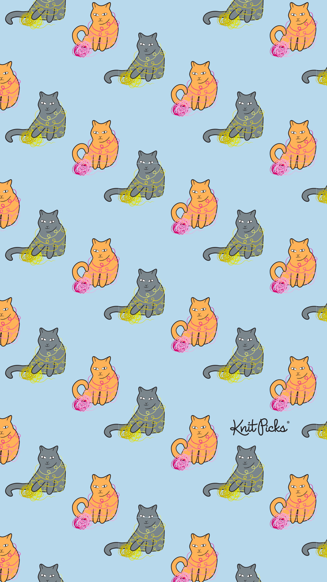 Free Cat Wallpaper - Yarn Fun from 