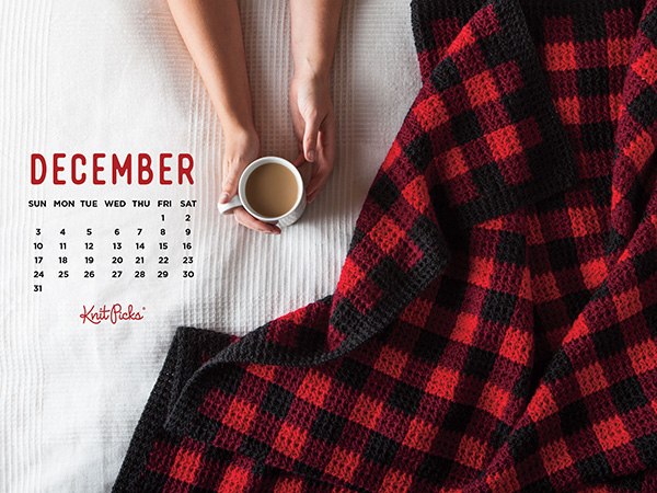 Free Downloadable December Calendar from Knit Picks 