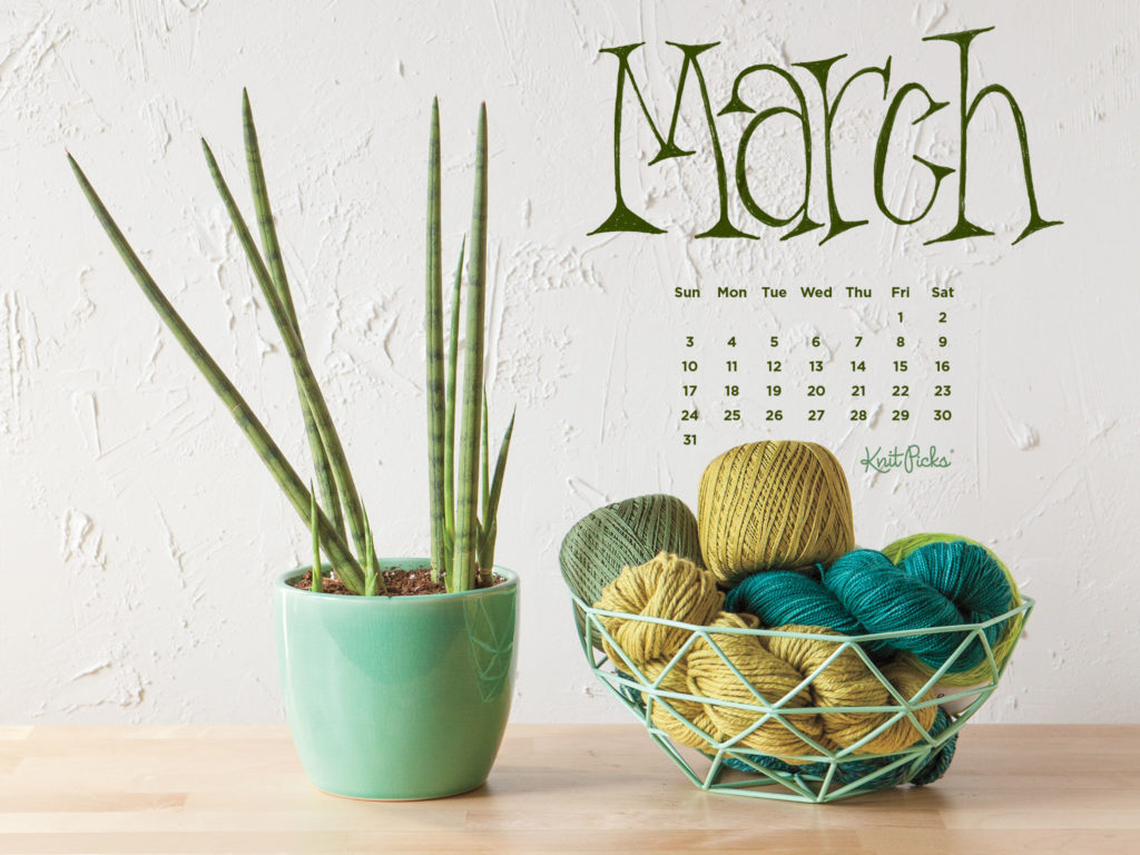 March calendar by Knit Picks
