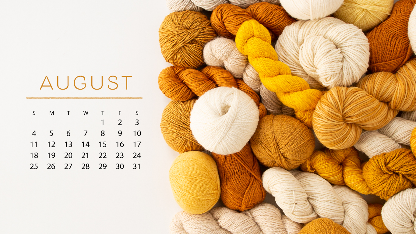 Free Downloadable August 2019 Calendar - KnitPicks Staff Knitting Blog