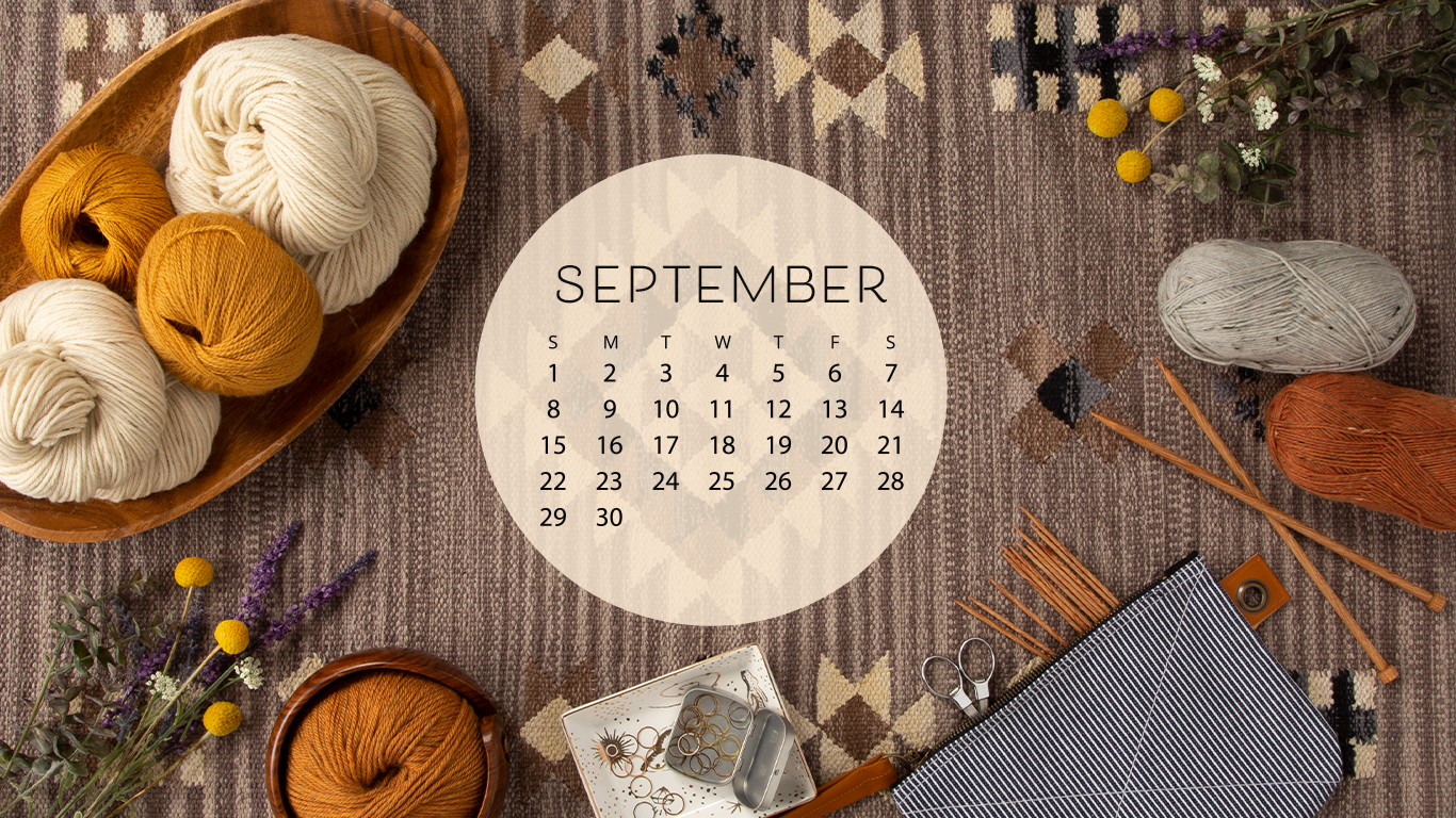 Free Downloadable September Calendar The Knit Picks Staff Knitting Blog