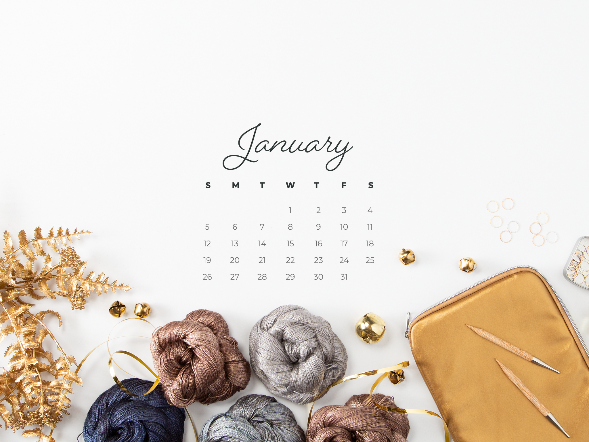 Free Downloadable January Calendar Knitpicks Staff Knitting Blog