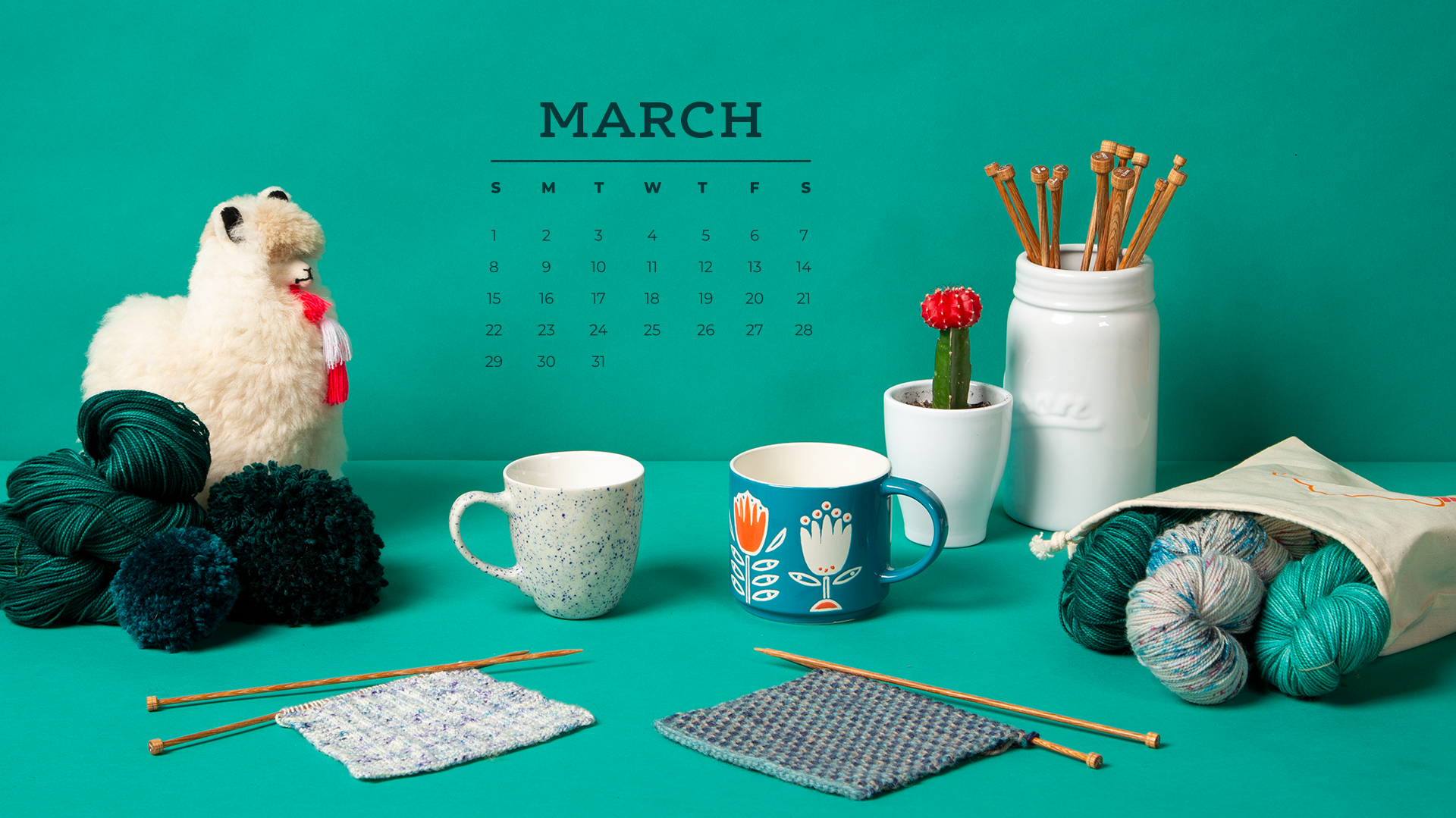 Free Downloadable March 2020 Calendar - KnitPicks Staff ...