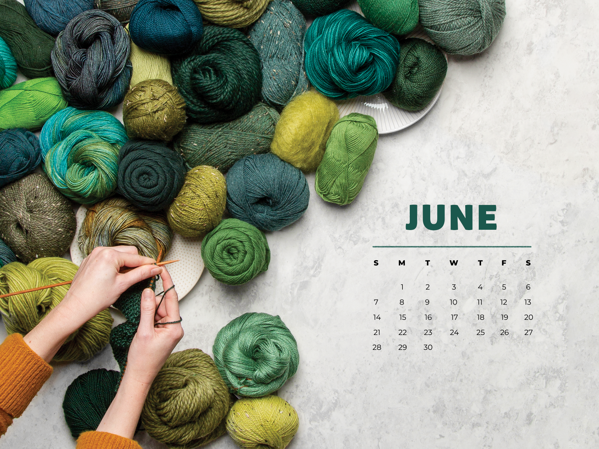 Free Downloadable June 2020 Calendar The Knit Picks Staff Knitting Blog