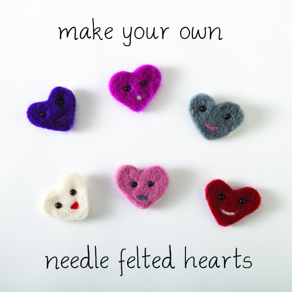Crafting for Kids Needle Felted Hearts (with Tutorial)! KnitPicks Staff Knitting Blog