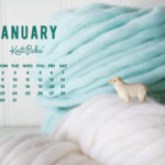 Free January desktop calendar from KnitPicks.com