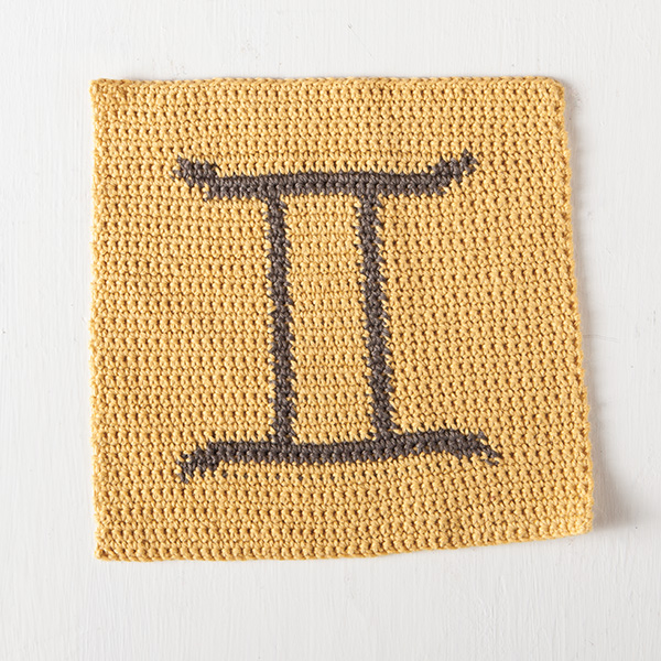 Free Gemini Crochet Pattern A Year Of Zodiac Dishcloths - 