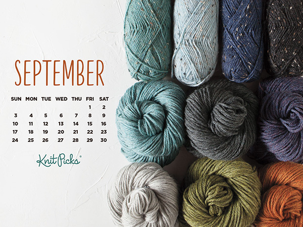 Free Downloadable September Calendar - KnitPicks Staff Knitting Blog