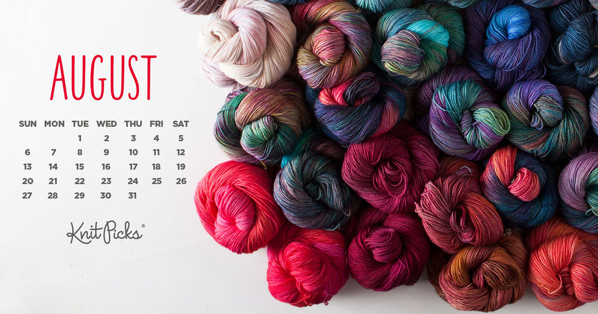 Free Downloadable August Calendar - The Knit Picks Staff Knitting Blog