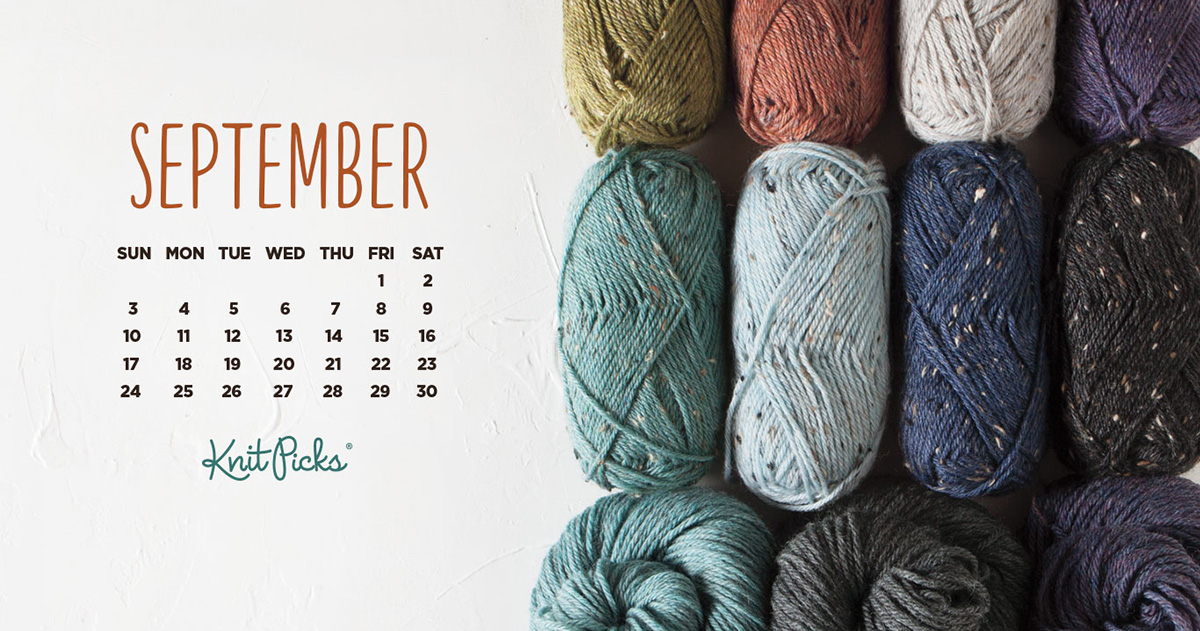 Free Downloadable September Calendar The Knit Picks Staff Knitting Blog