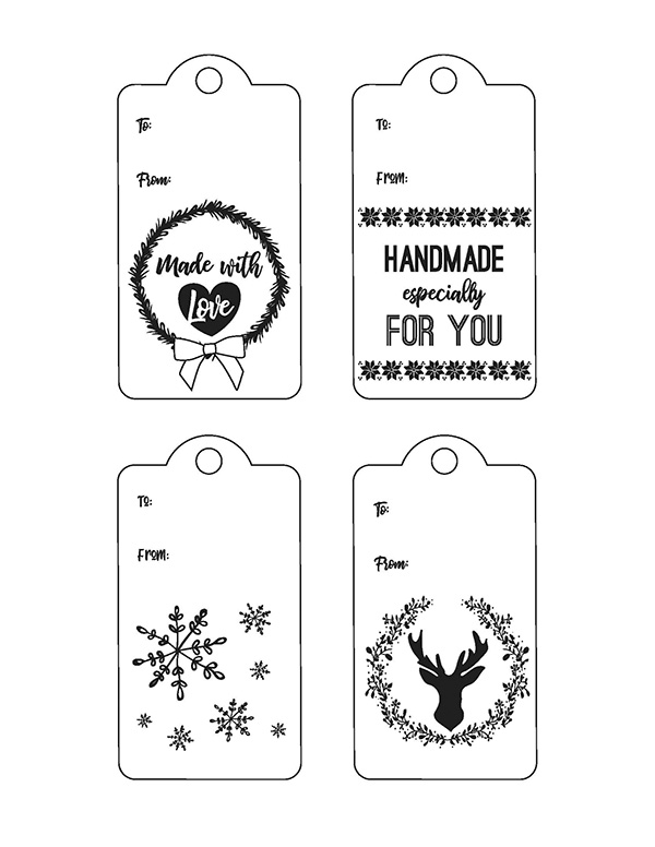 print and fold holiday gift tags