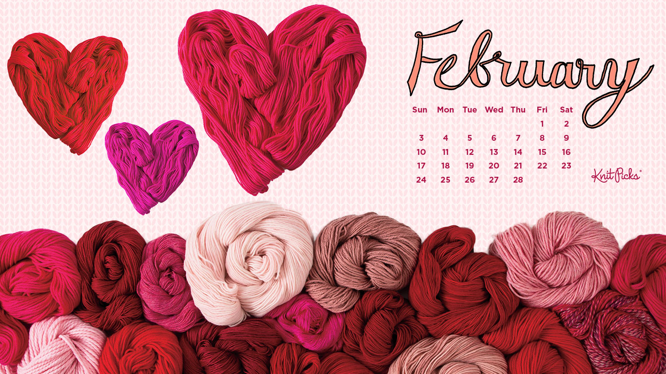 Free Downloadable February 2019 Calendar KnitPicks Staff Knitting Blog