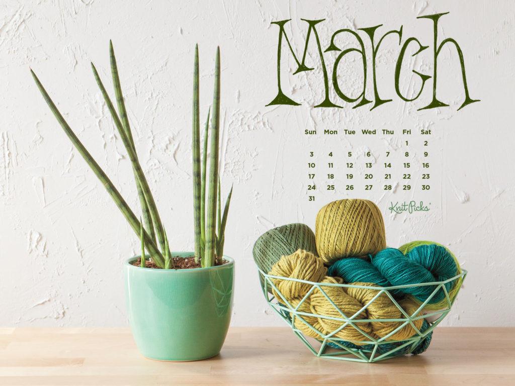 Free Downloadable March 2019 Calendar KnitPicks Staff Knitting Blog