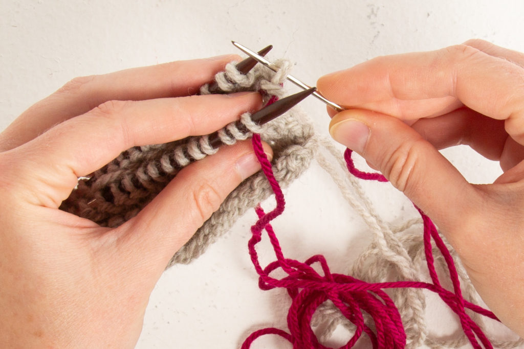 st st step 3: drop stitch off needle