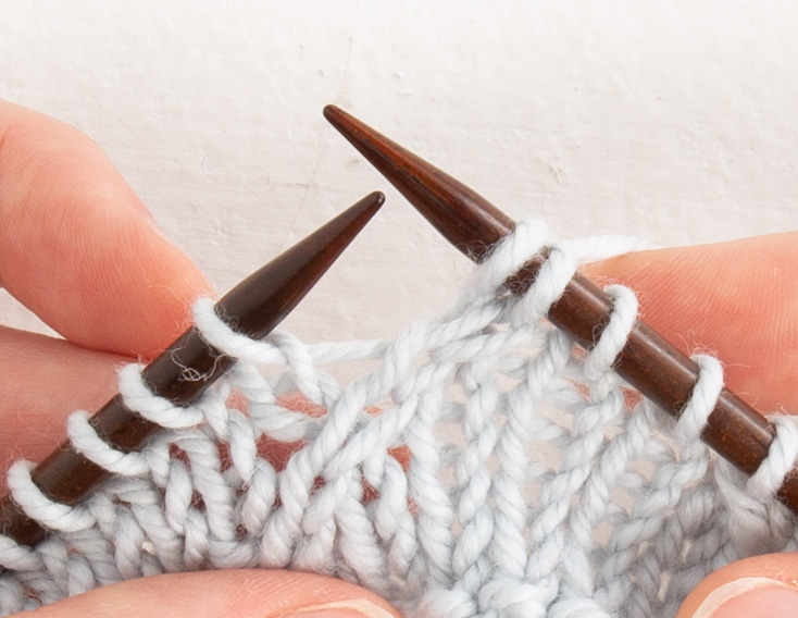 Decrease method, right twist, step 6 (done!)