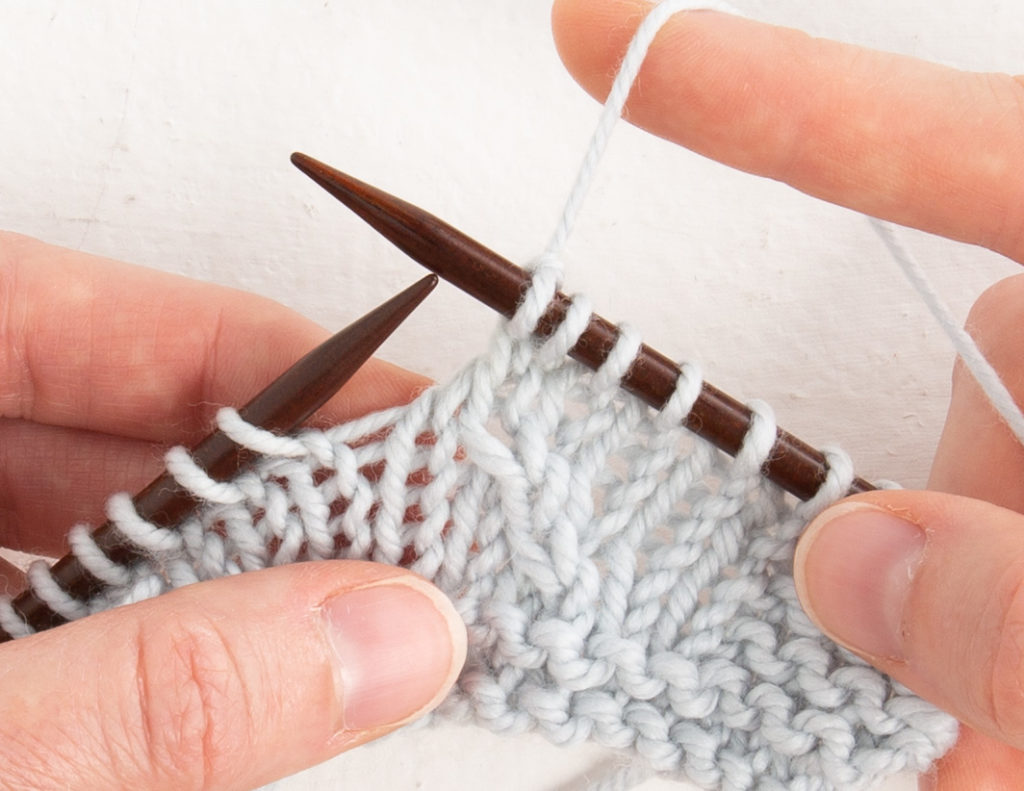 Cable method, left twist, step 6 (done!)