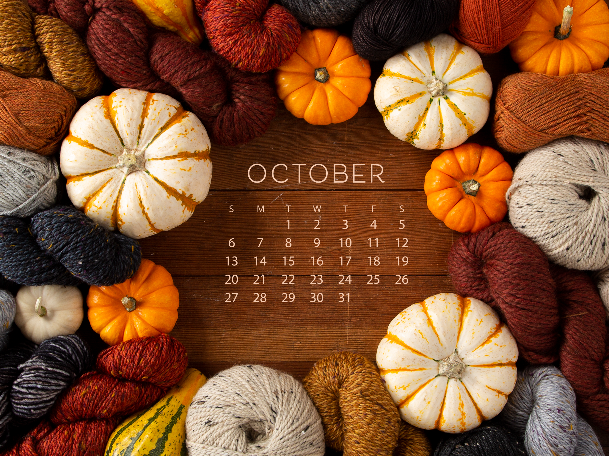 Free Downloadable October Calendar - The Knit Picks Staff Knitting Blog