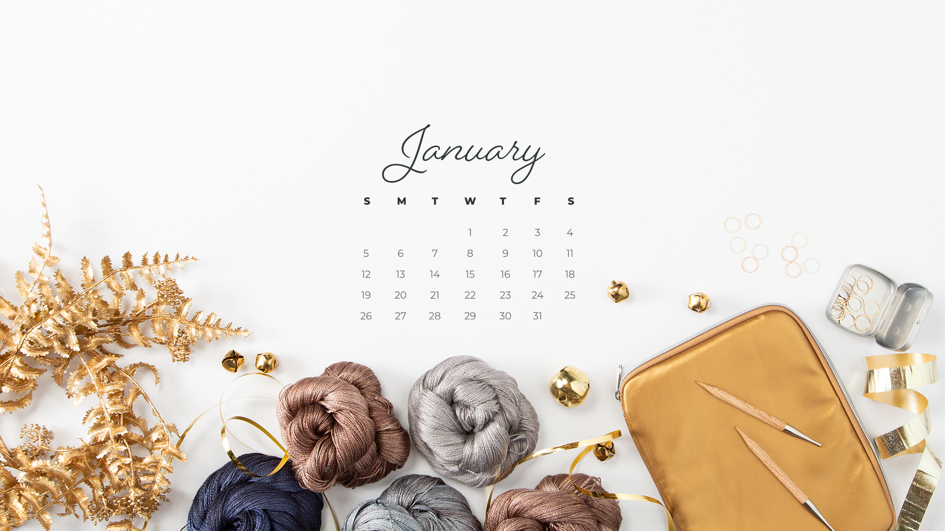 Free Downloadable January Calendar Knitpicks Staff
