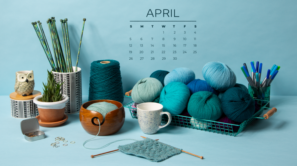 Free Downloadable April 2020 Calendar KnitPicks Staff Knitting Blog