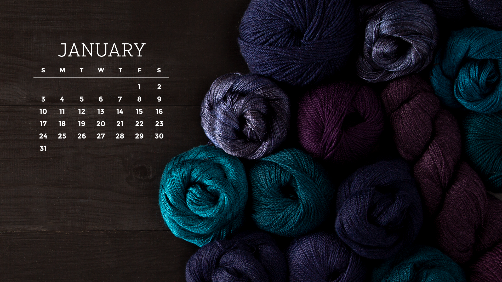 Free Downloadable January 2021 Calendar KnitPicks Staff Knitting Blog