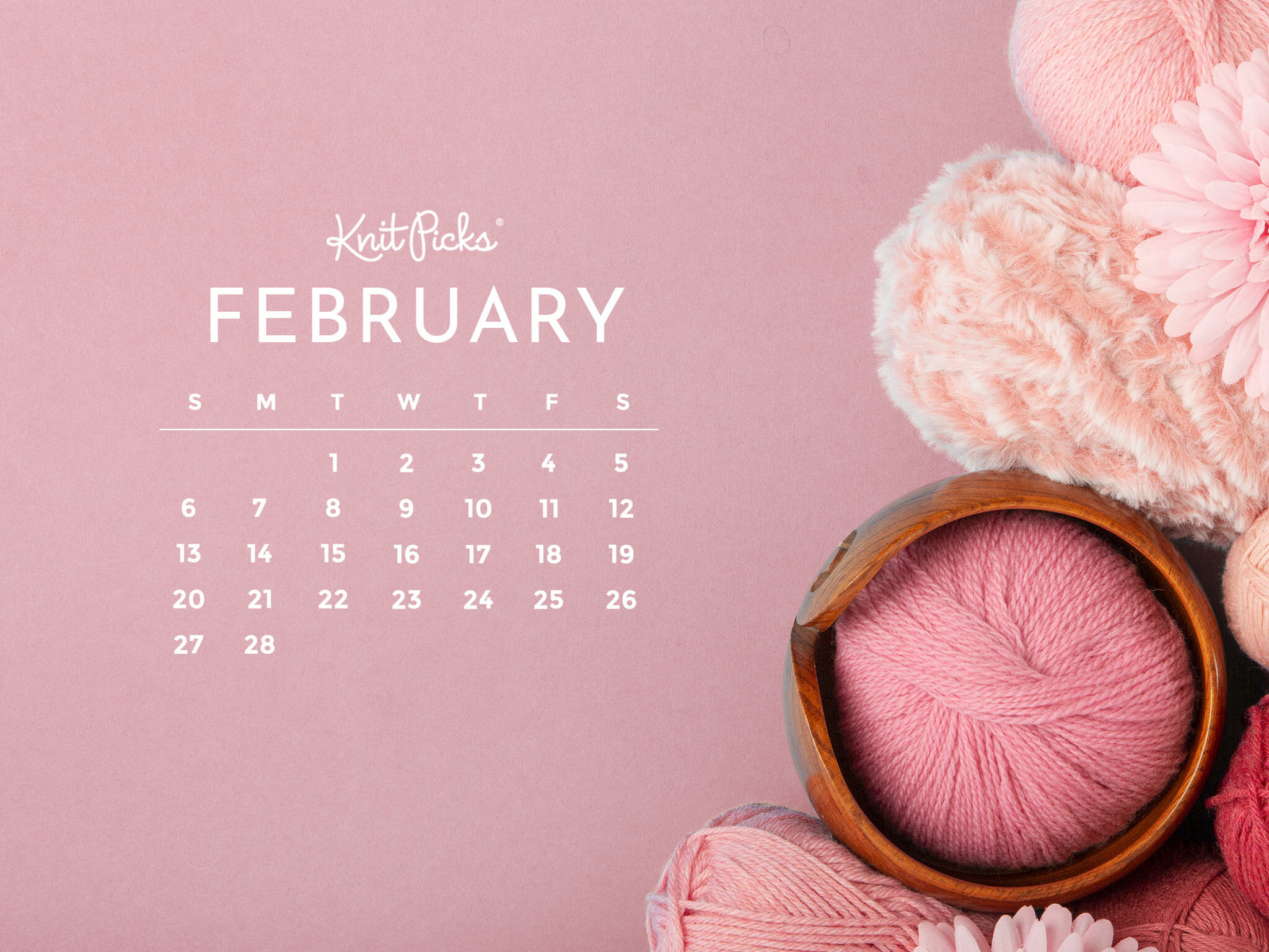 February 2022 Calendar Wallpaper Free Downloadable February 2022 Calendar - Knitpicks Staff Knitting Blog