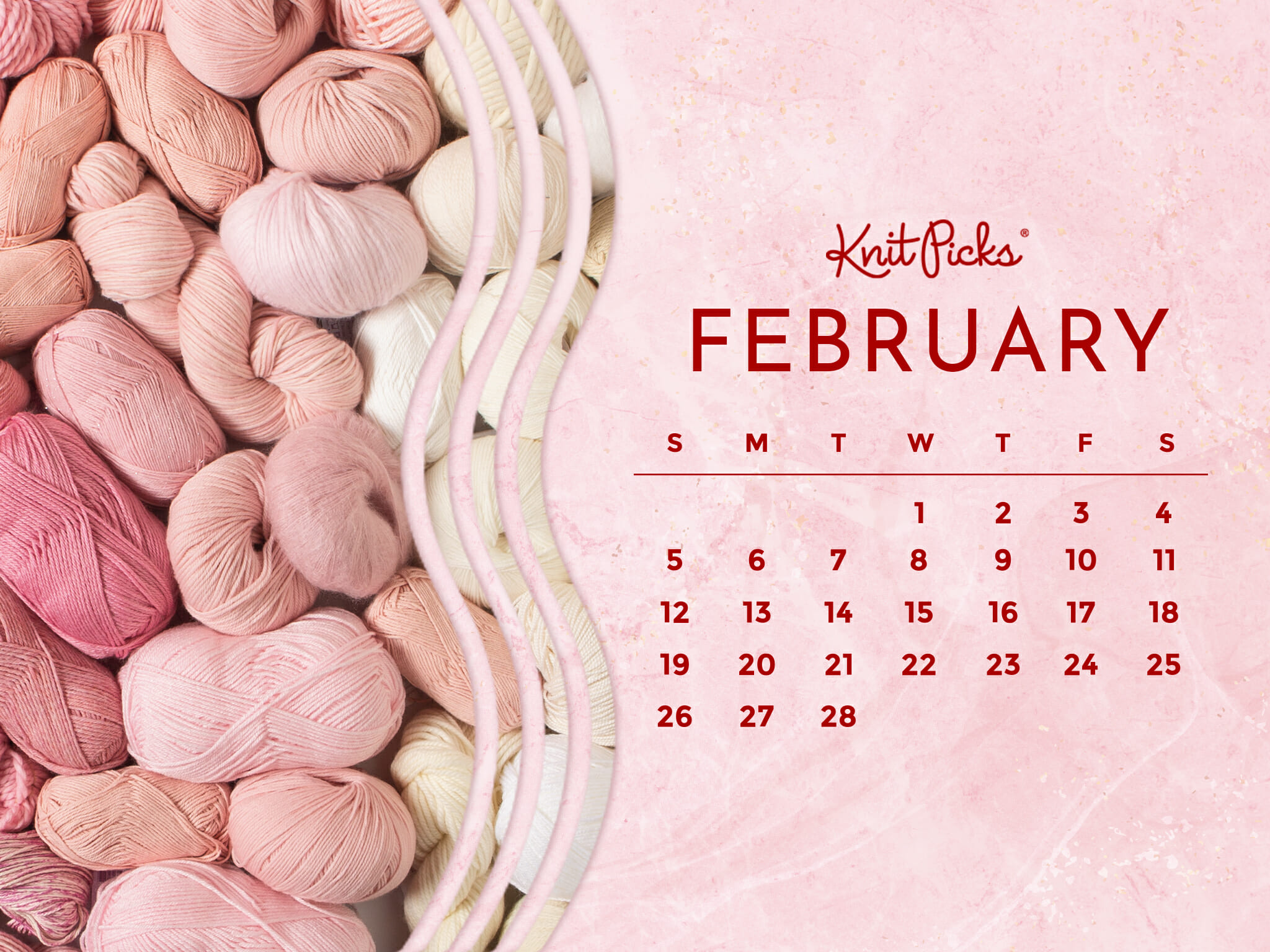 Free Downloadable February 2023 Calendar The Knit Picks Staff