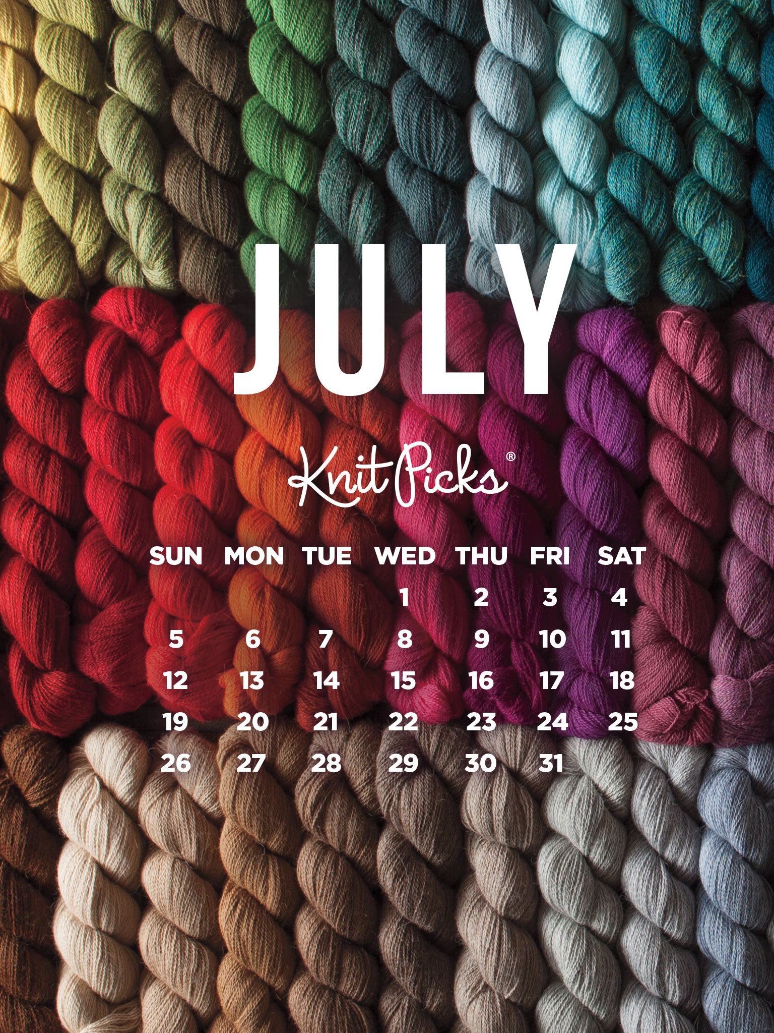 July 2015 Wallpaper Calendar - KnitPicks Staff Knitting Blog